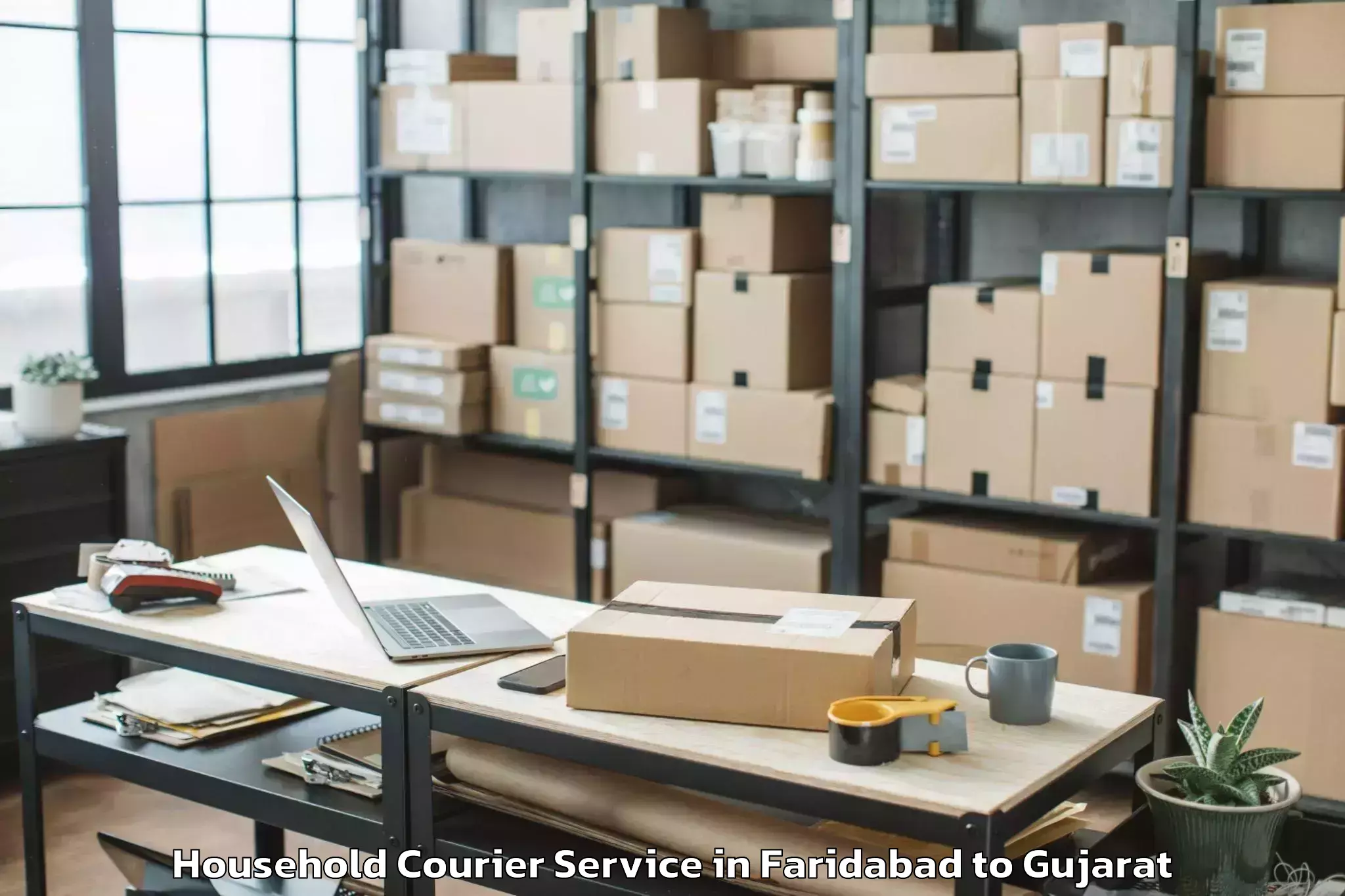 Easy Faridabad to Lavad Household Courier Booking